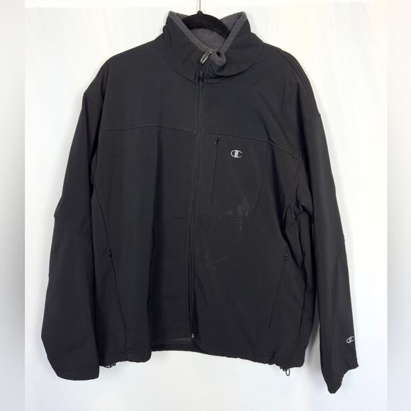 Champion Men’s Black Full Zip Lightweight Jacket Size Large - Picture 1 of 8